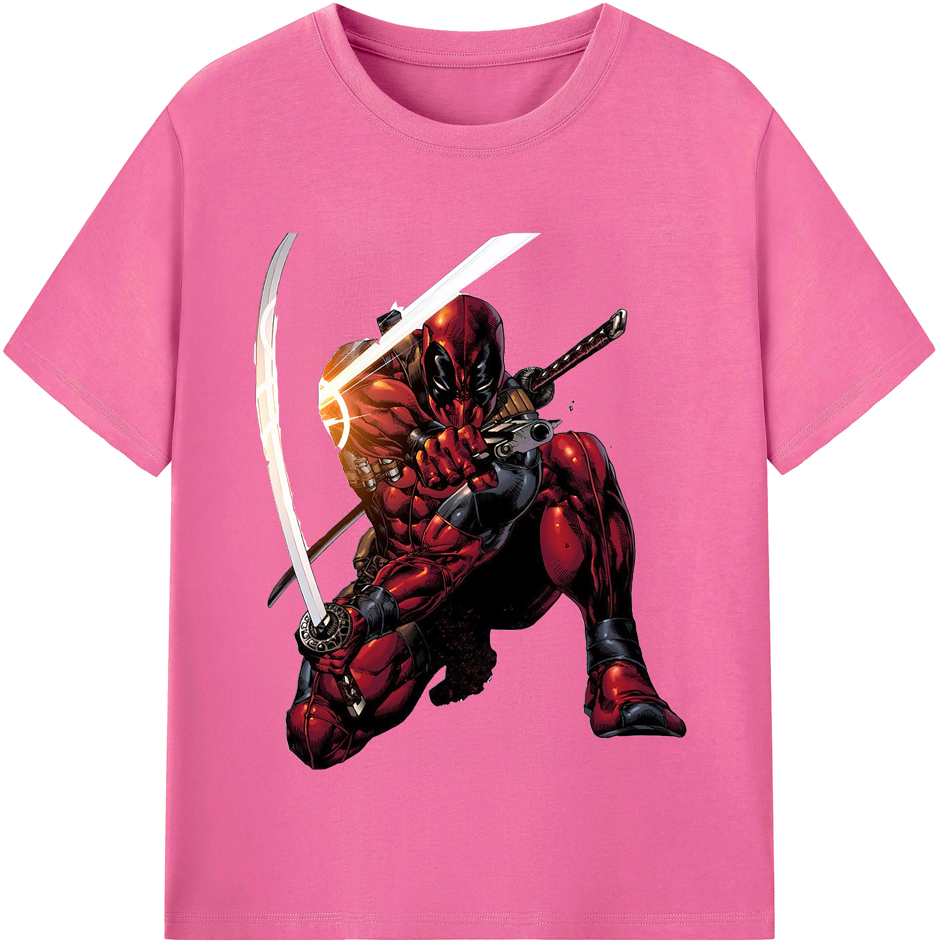 （画像用） Deadpool デッドプール レディースカジュアルプリントTシャツ（綿100％）